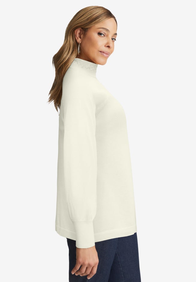 Ruffle Neck Pullover image number null