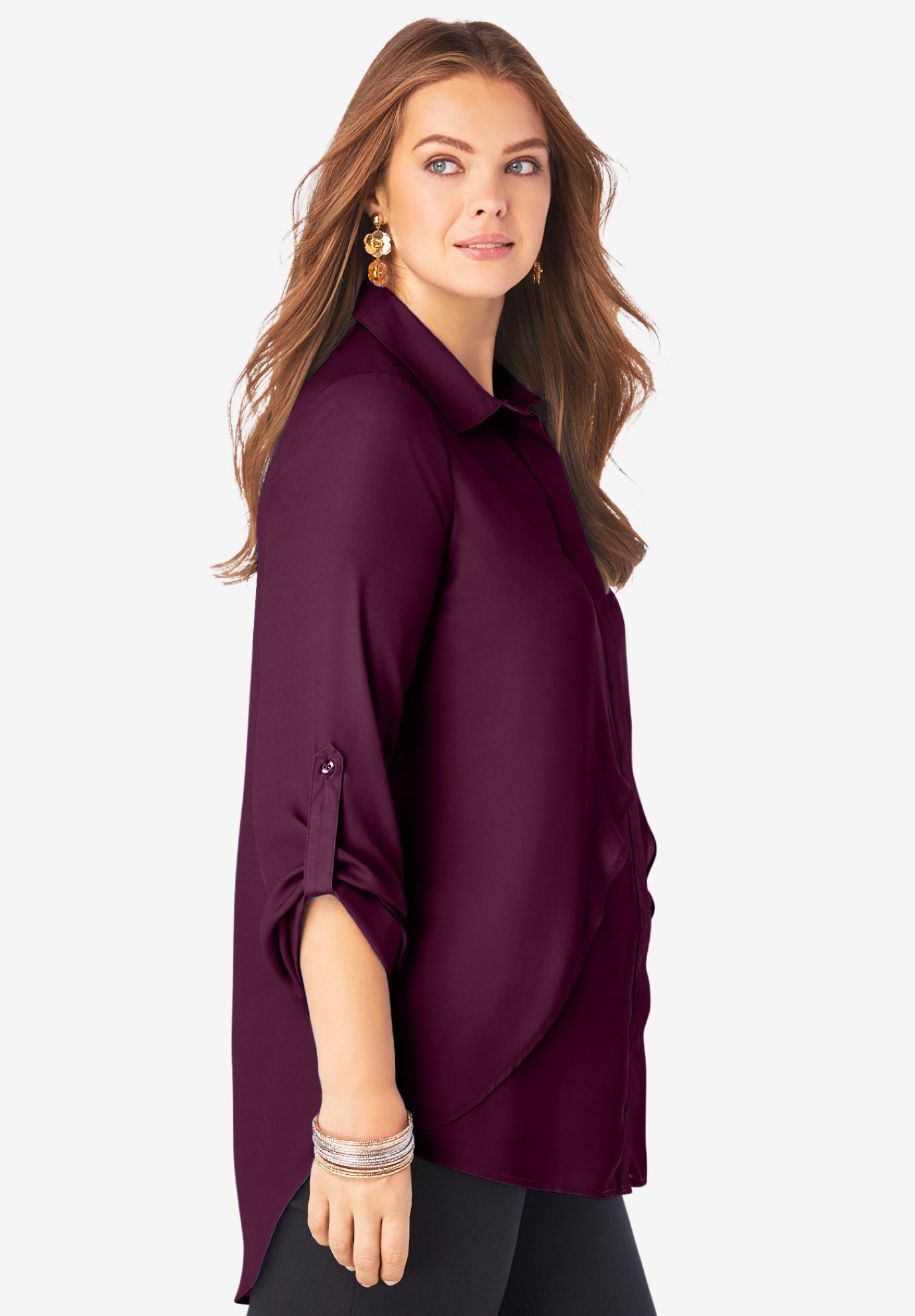 Georgette Overlay Big Shirt image number 2