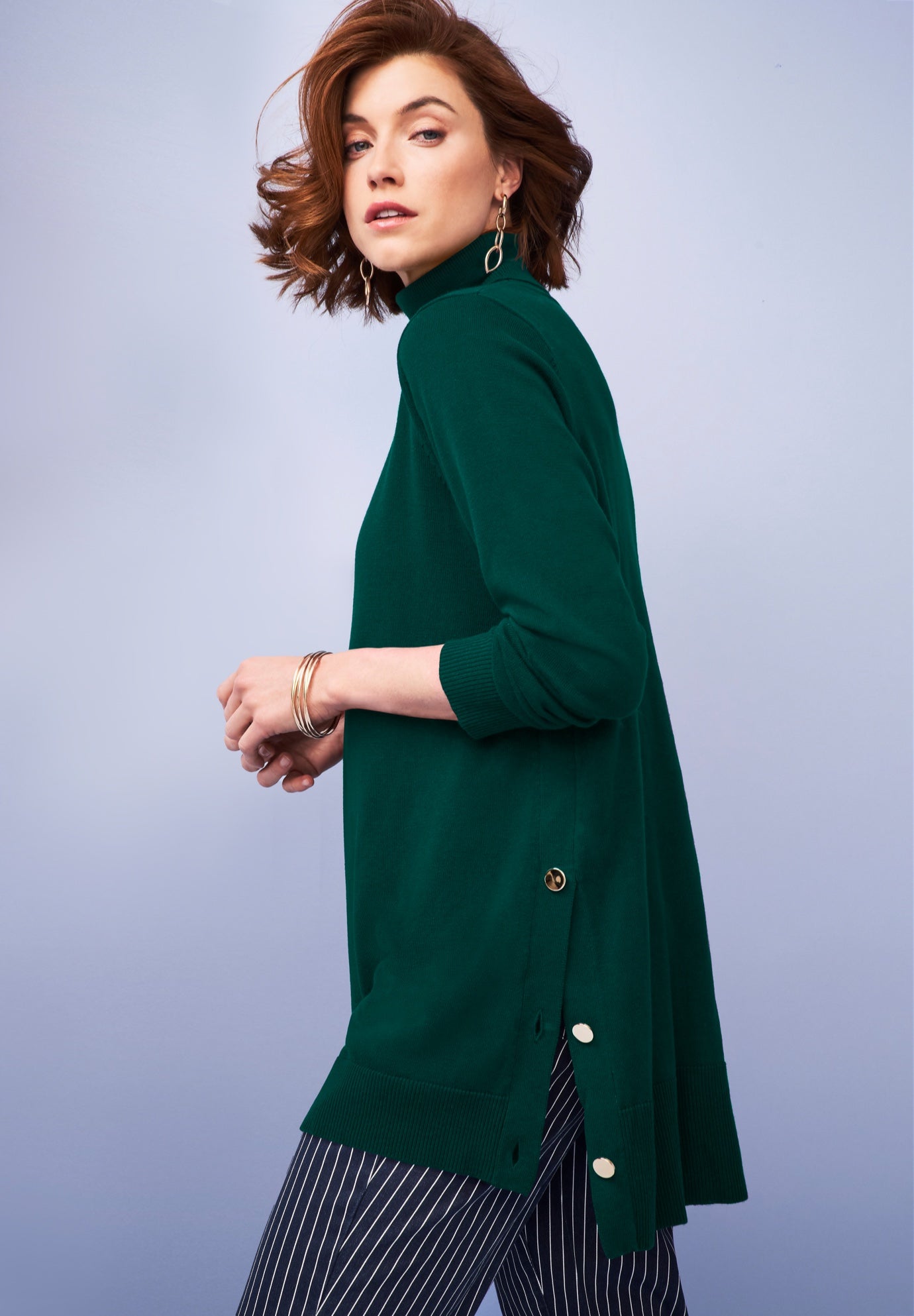 Side Button Turtleneck image number 0