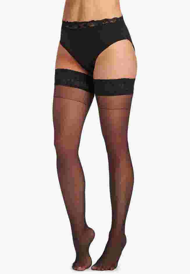 MeMoi Floral Lace Thigh Tights image number 0