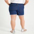 Raw Hem June Fit Denim Shorts image number null