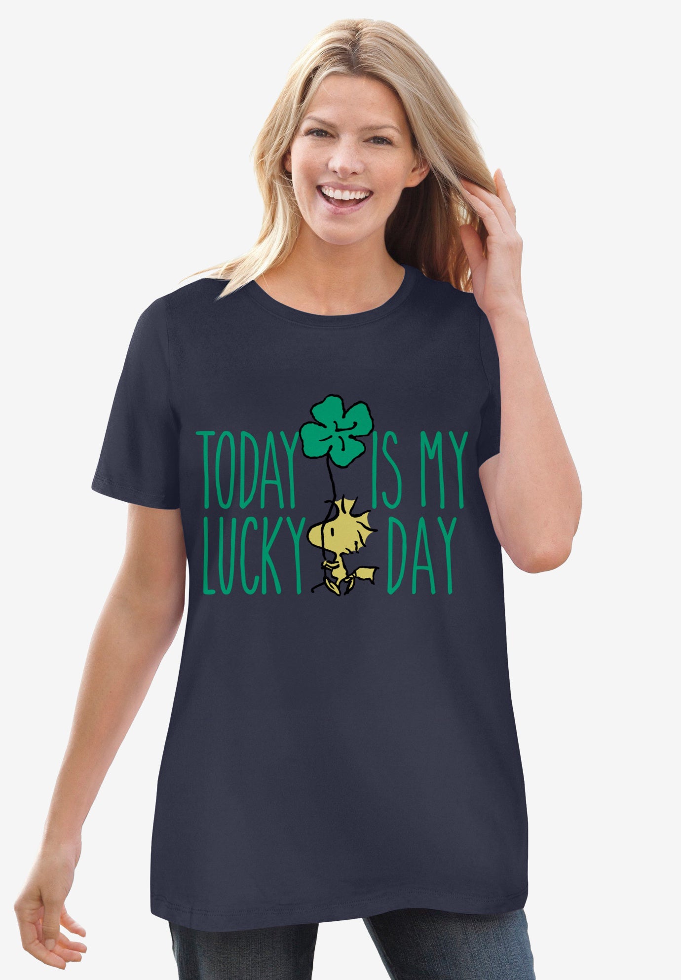 Peanuts Women&rsquo;s Short Sleeve St. Patrick&rsquo;s Woodstock image number 0