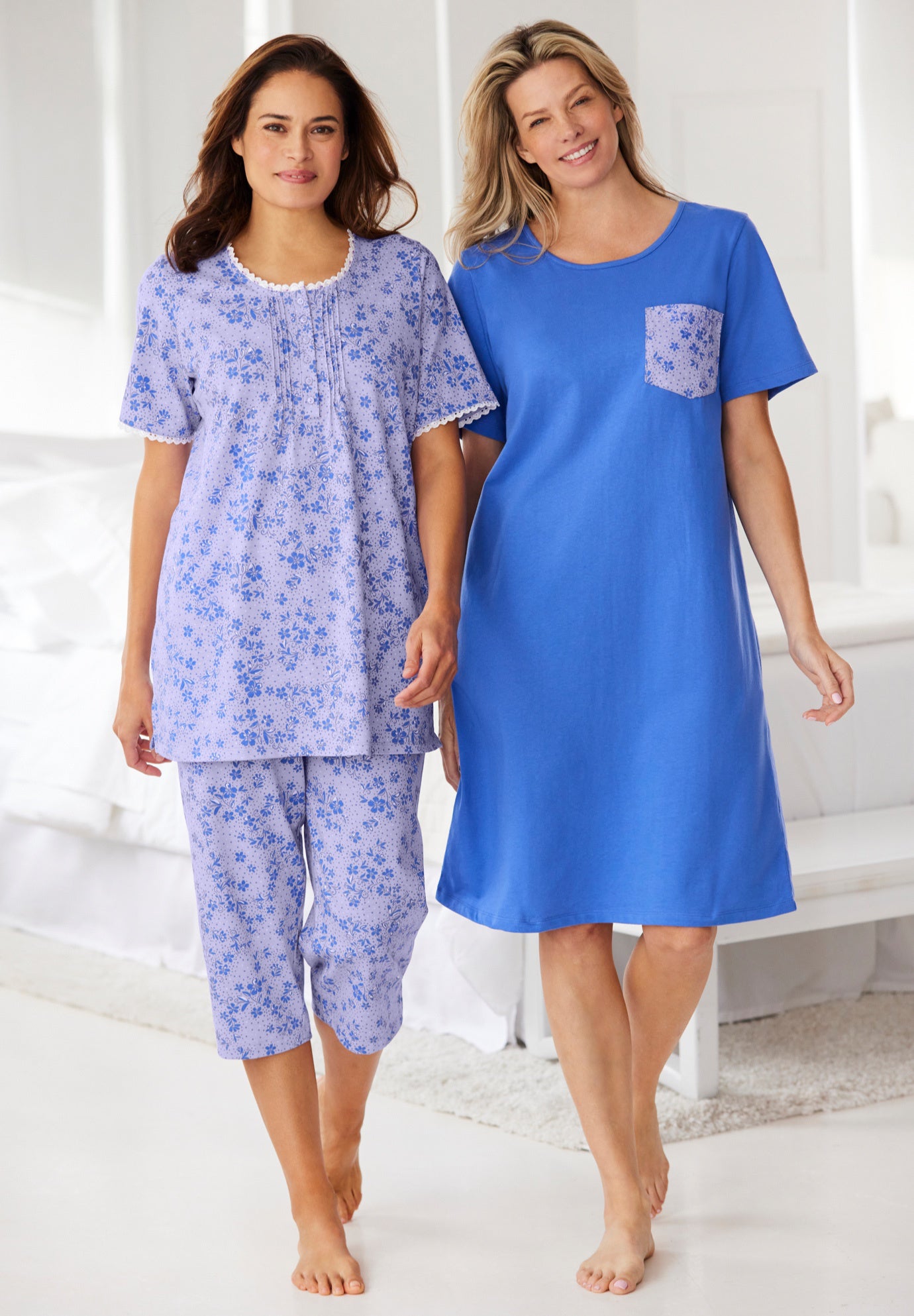 2-Piece Pintuck Tee and Capri Sleep Set image number 6