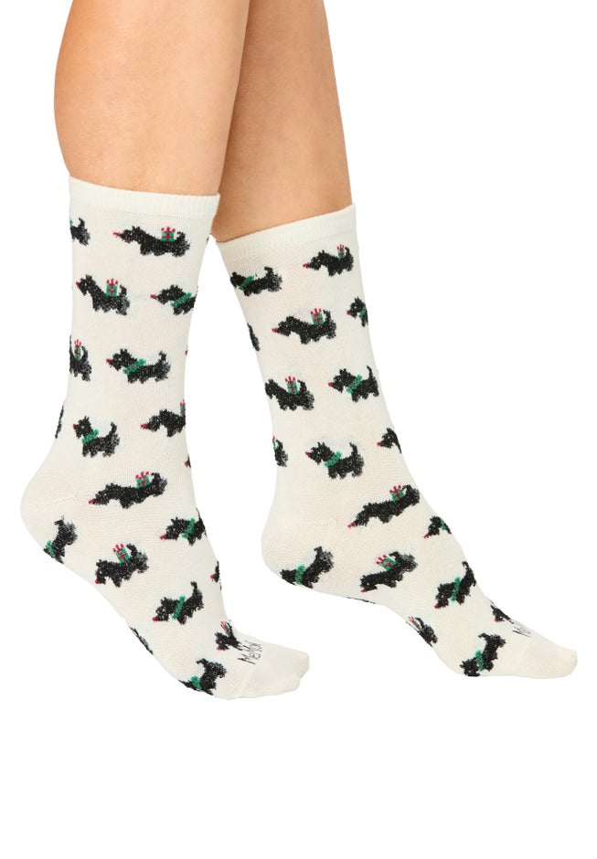 MeMoi&reg; 2-Pack Holiday Crew Socks image number 9