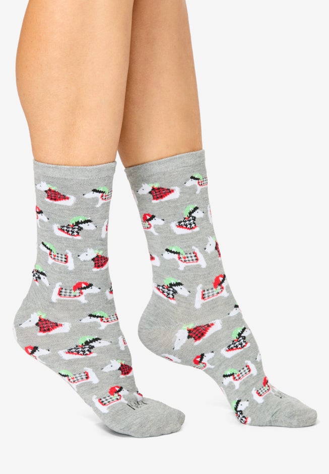 MeMoi&reg; 2-Pack Holiday Crew Socks image number 2