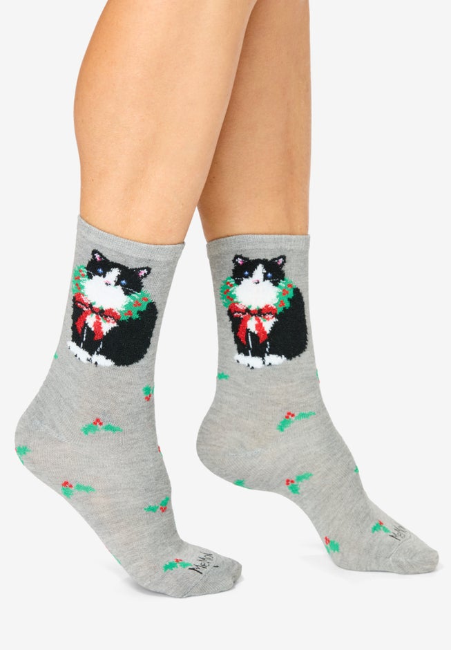 MeMoi&reg; 2-Pack Holiday Crew Socks image number 7