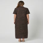 Linen Short Sleeve Maxi Dress image number null