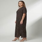 Linen Short Sleeve Maxi Dress image number null