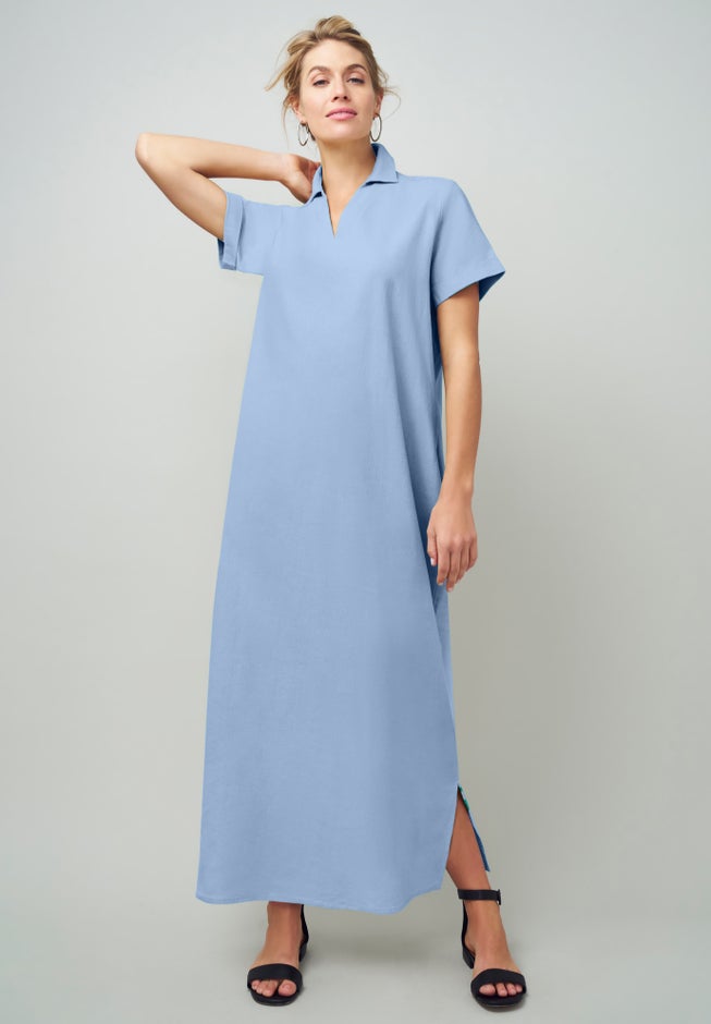 Linen Short Sleeve Maxi Dress Linen Short Sleeve Maxi Dress