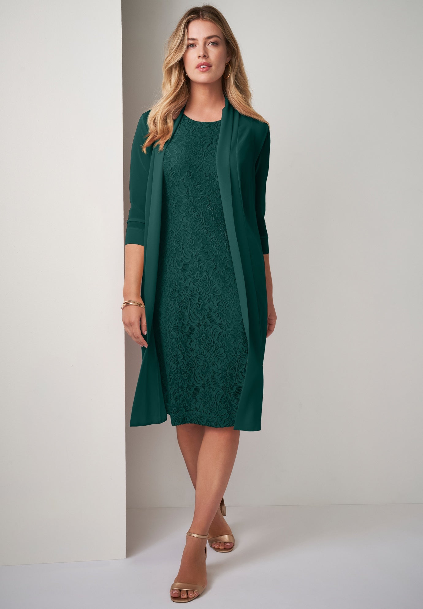 2-Piece Lace Jacket Dress image number 0
