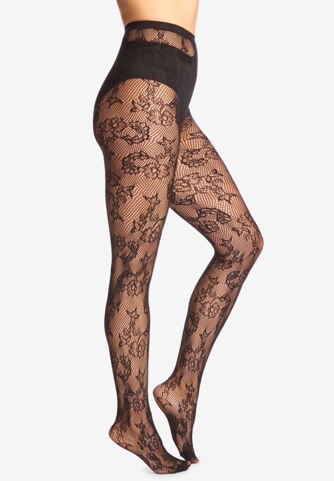 Textured Pattern Tights image number 1