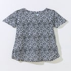 Split-Neck Short-Sleeve Swim Tee with Built-In Bra image number 3
