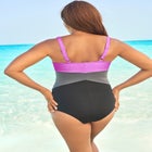 Colorblock V-Neck One Piece image number null
