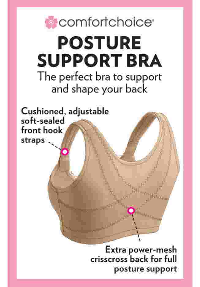 Front Close Wireless Posture Bra image number 6