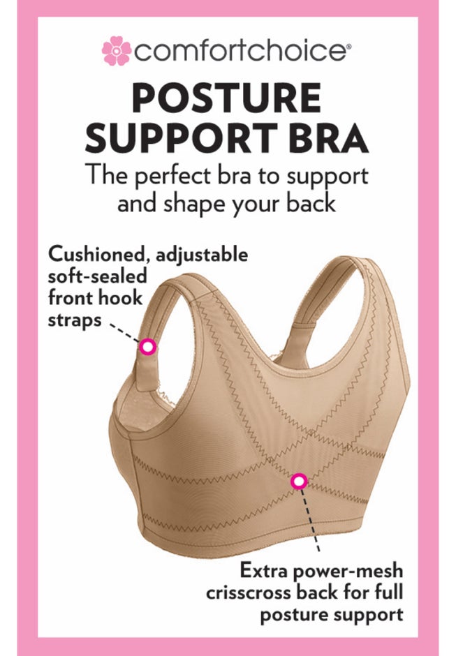 Front Close Wireless Posture Bra image number 6