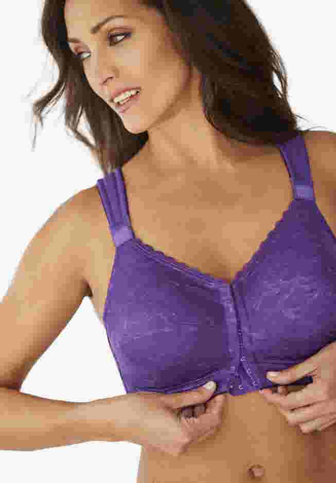 Front Close Wireless Posture Bra image number 2