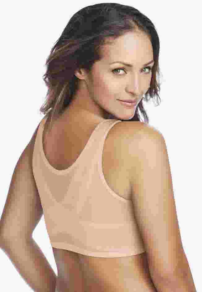 Front Close Wireless Posture Bra image number 4