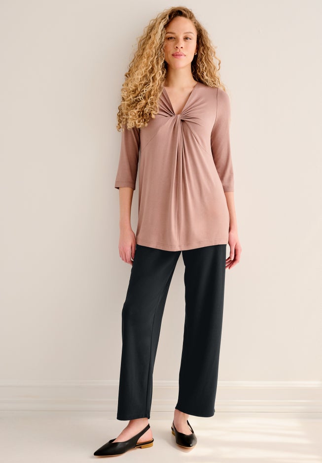 Pull On Relaxed Straight Leg Pant image number null