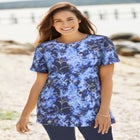 Perfect Printed Short-Sleeve Crewneck Tee image number null