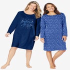 2-Pack Long-Sleeve Sleepshirt image number null