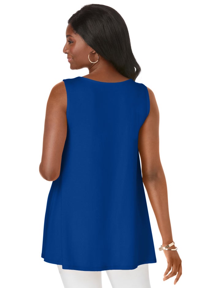 Stretch Knit Sleeveless Swing Tunic image number 2