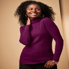 Ribbed Cotton Turtleneck Sweater image number null