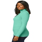 Ribbed Cotton Turtleneck Sweater image number 2