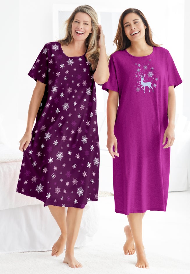 2-Pack Long Sleepshirts image number 7