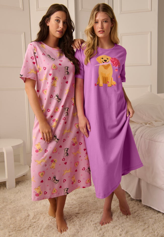 2-Pack Long Sleepshirts image number 3