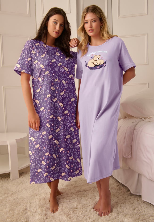 2-Pack Long Sleepshirts image number 6