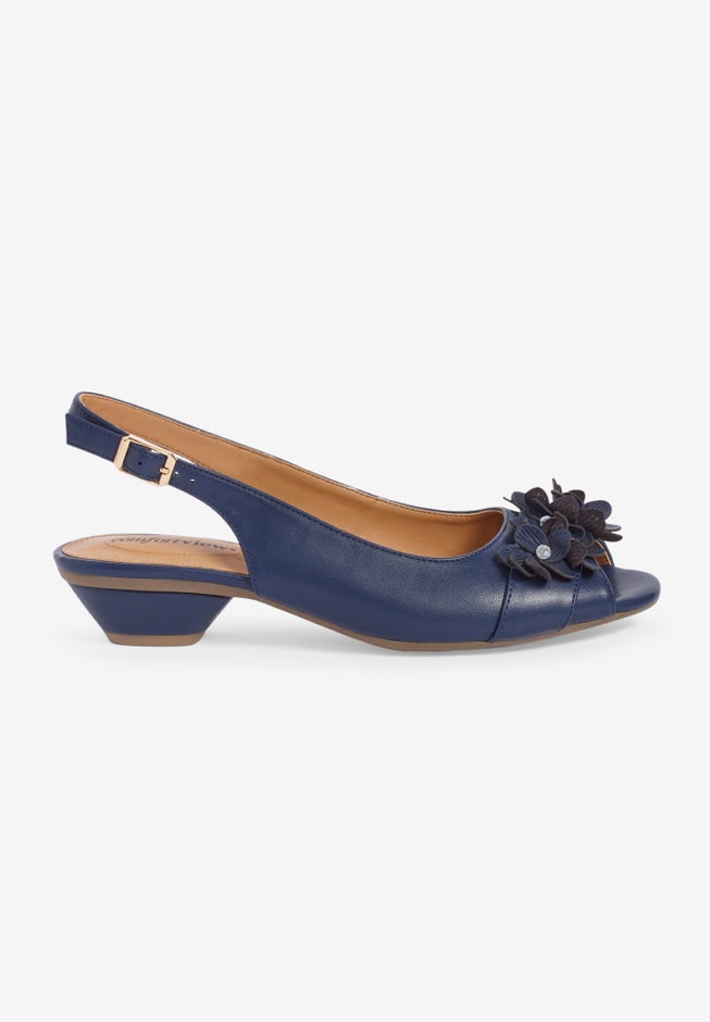 The Rider Leather-Like Slingback image number 3