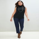 Carefree Cashmere Sleeveless Turtleneck Shell image number null