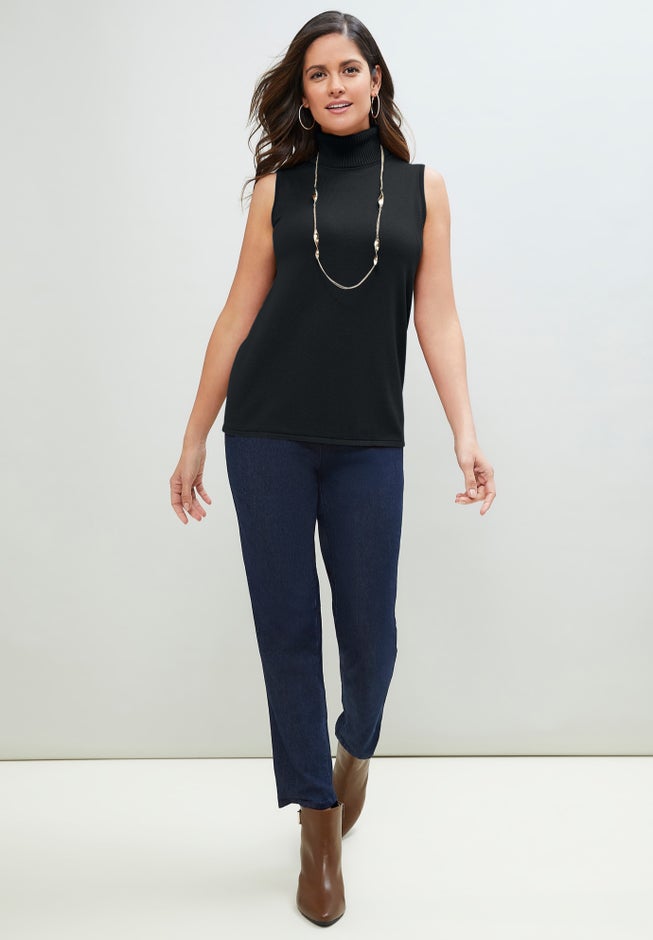 Carefree Cashmere Sleeveless Turtleneck Shell image number 1