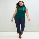 Carefree Cashmere Sleeveless Turtleneck Shell image number null