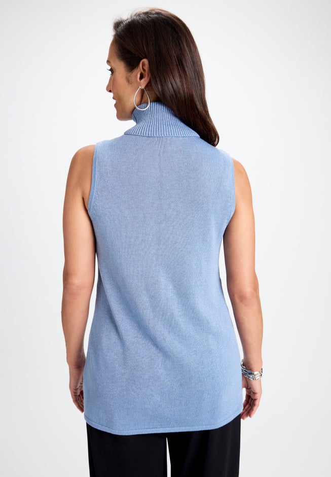Carefree Cashmere Sleeveless Turtleneck Shell image number 1