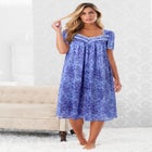Short Silky Lace-Trim Gown image number 0