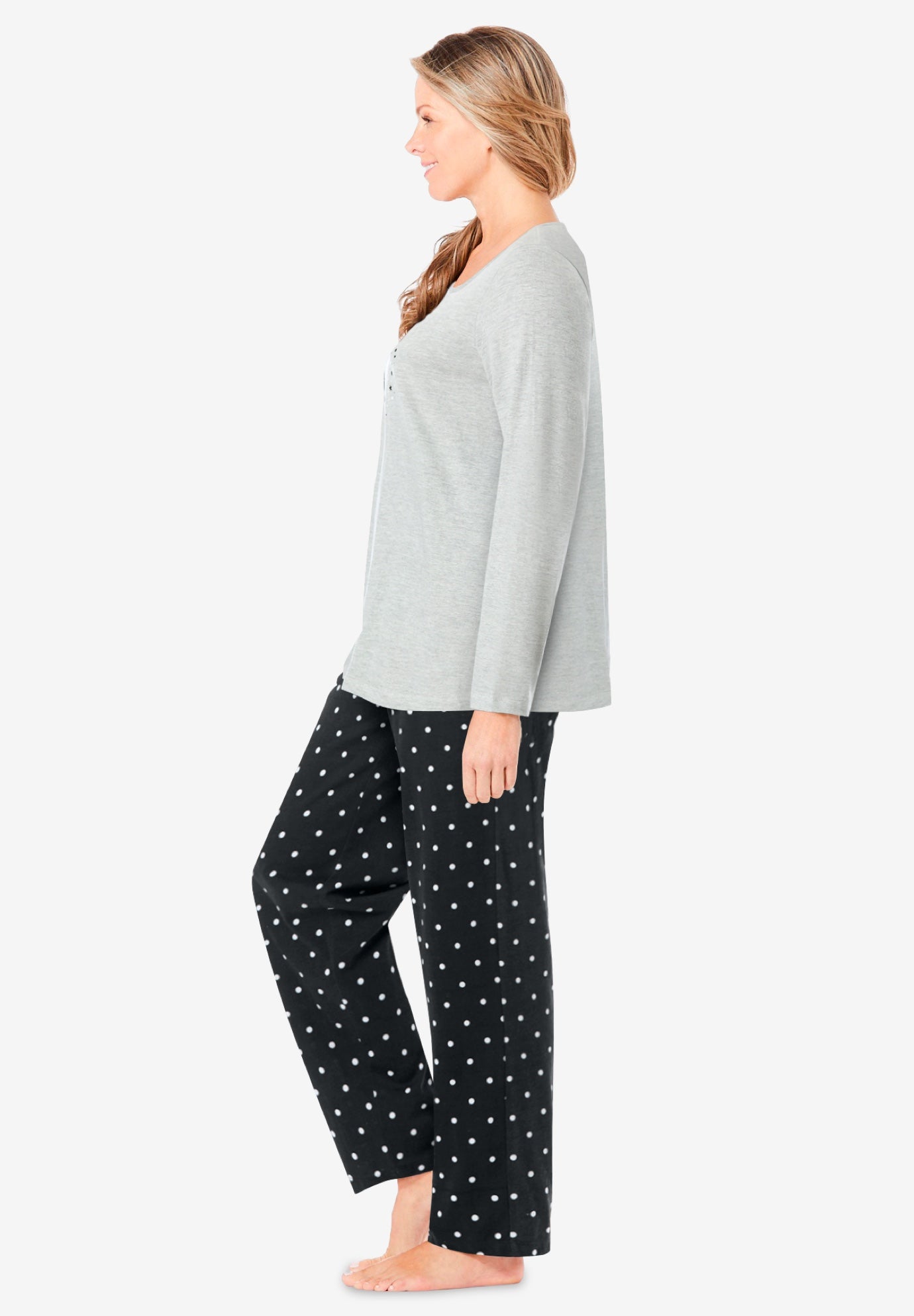 Long Sleeve Knit PJ Set image number 1