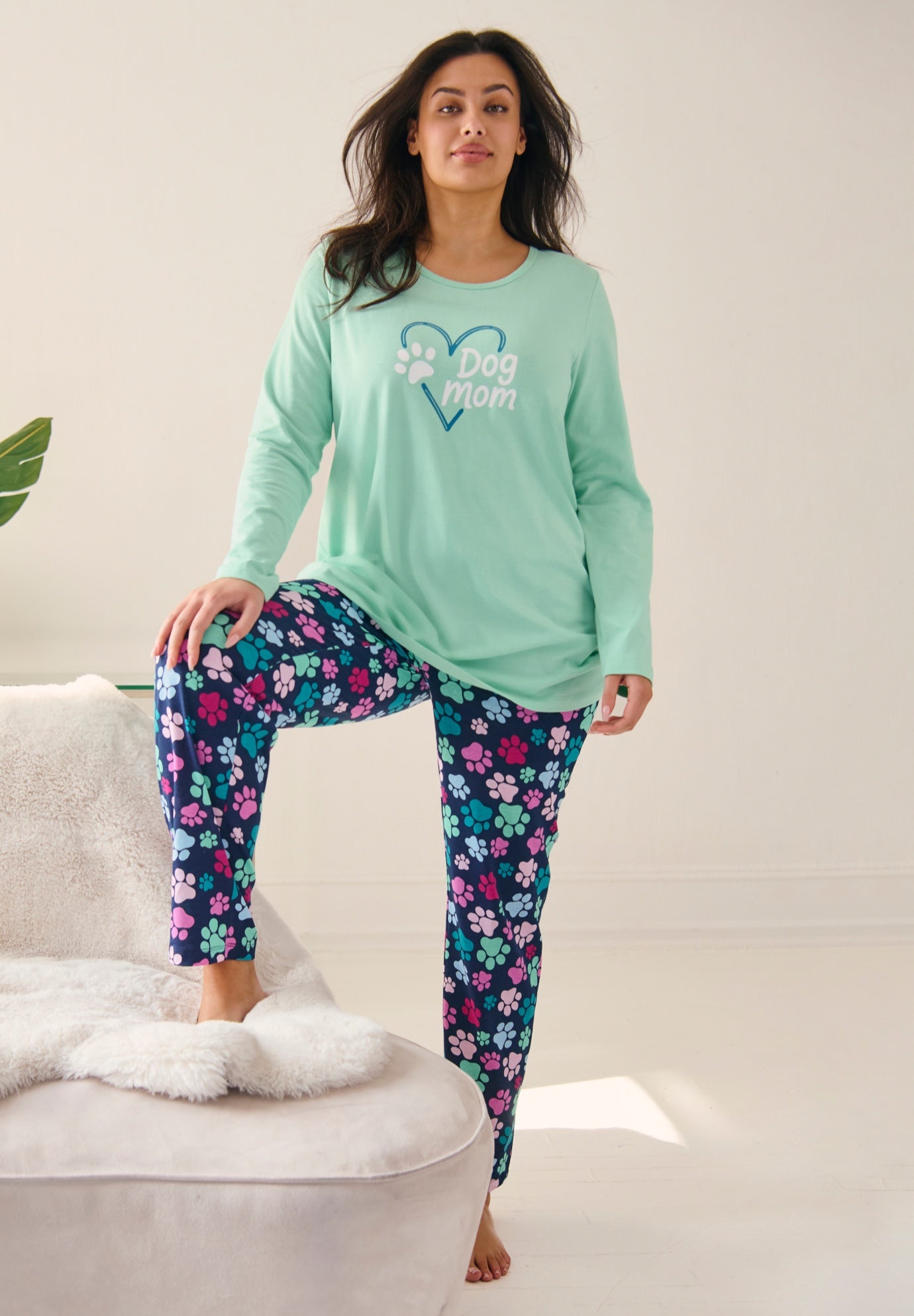 Long Sleeve Knit PJ Set image number 0