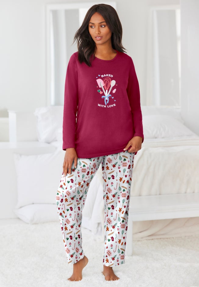 Long Sleeve Knit PJ Set image number 5