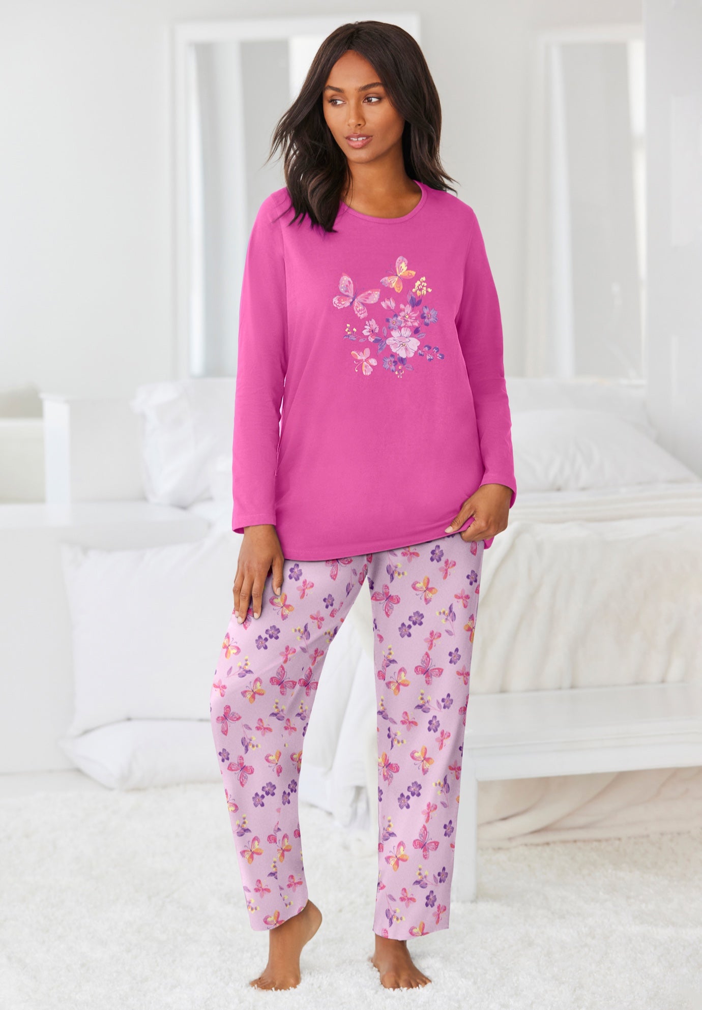Long Sleeve Knit PJ Set image number 0