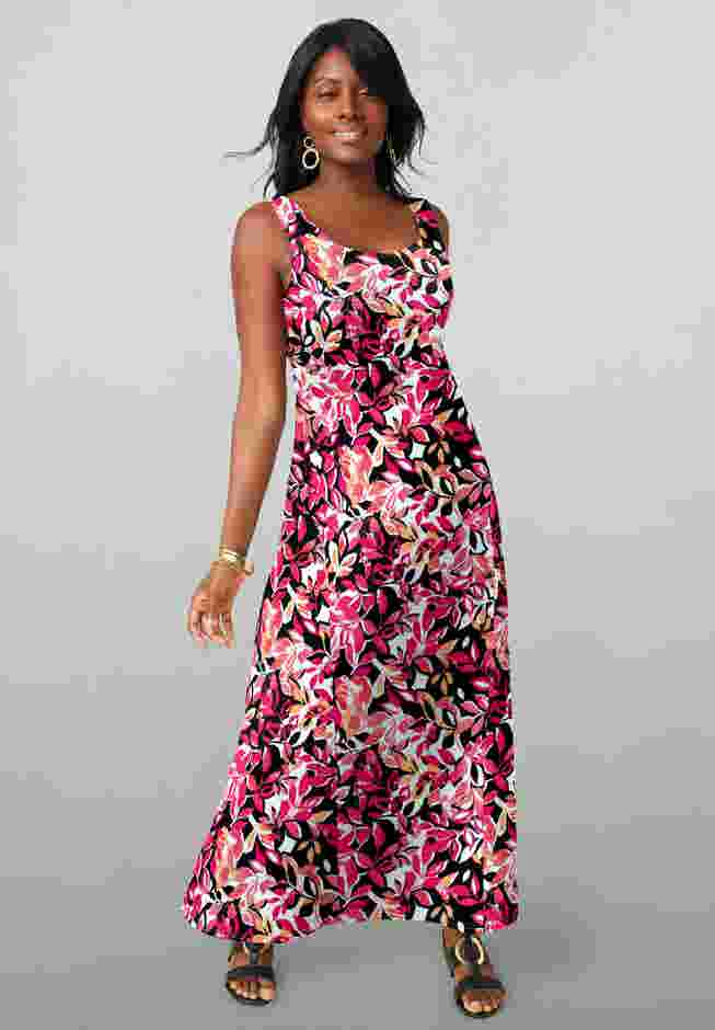Stretch Cotton Tank Maxi Dress image number 0