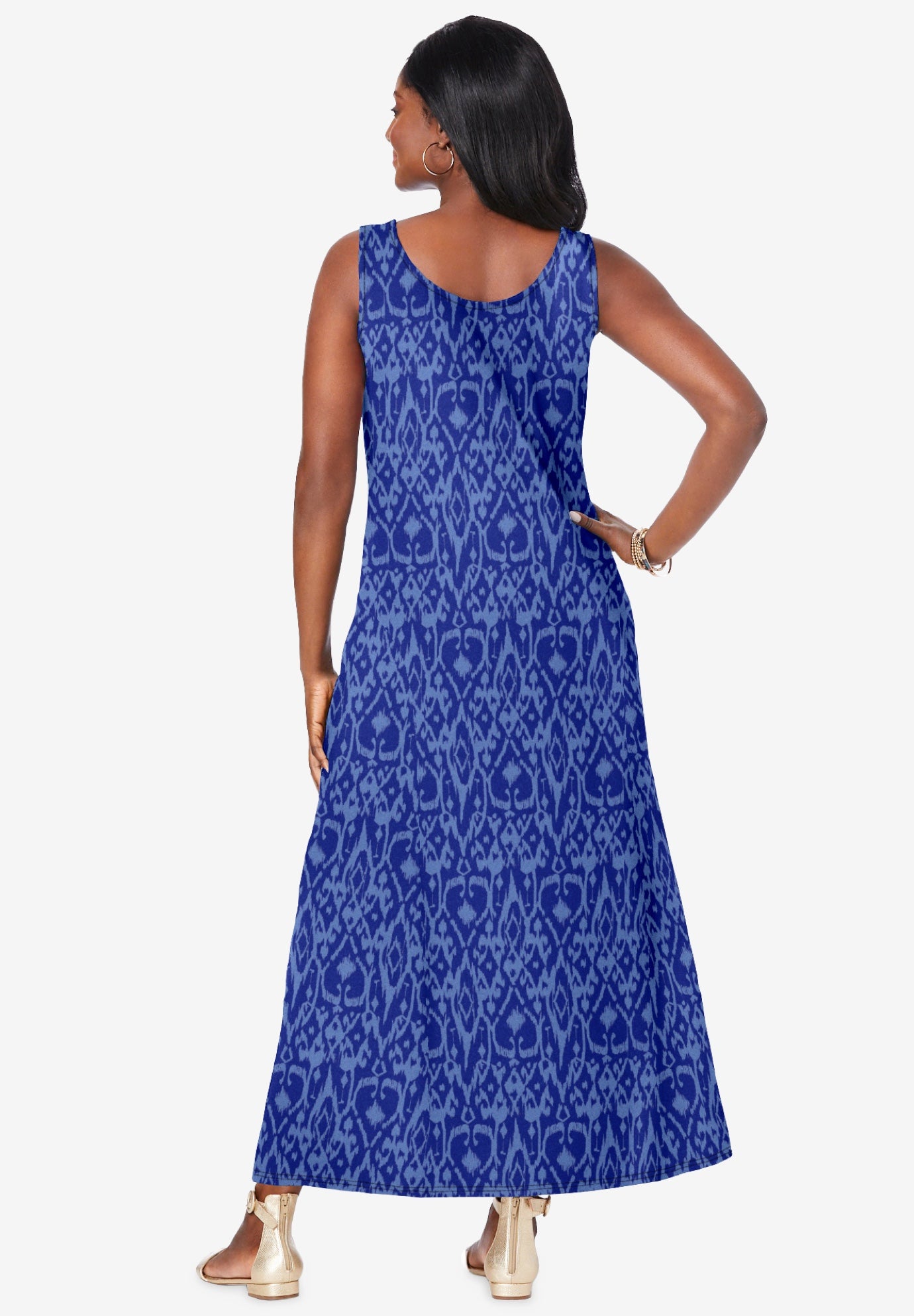 Stretch Cotton Tank Maxi Dress image number 1