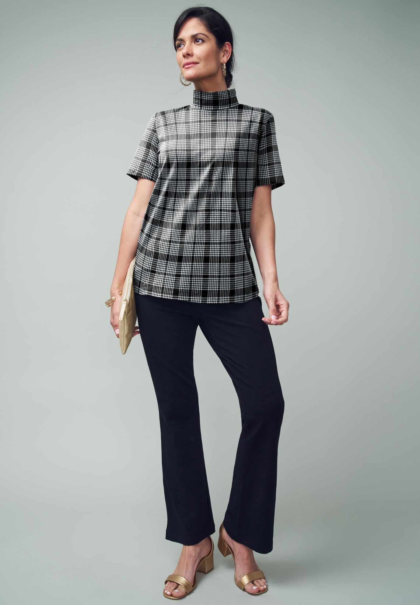 Short Sleeve Mock Neck image number 1