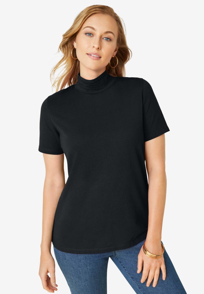 Short Sleeve Mock Neck image number 0