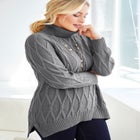 Cable Turtleneck Sweater image number null