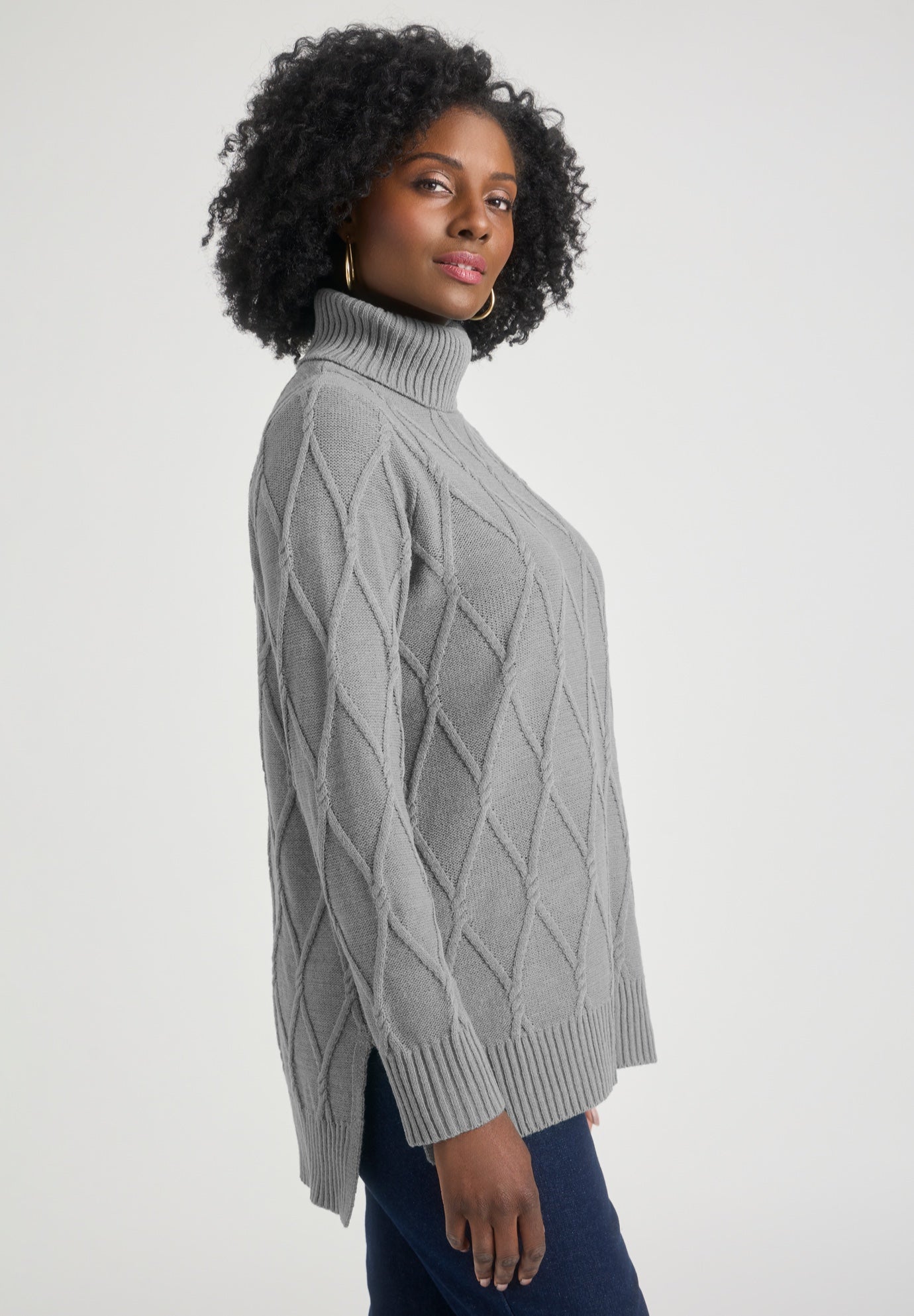 Cable Turtleneck Sweater image number 2