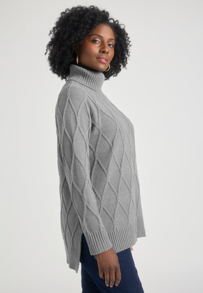 Cable Turtleneck Sweater image number 2