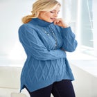 Cable Turtleneck Sweater image number null