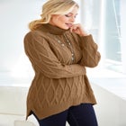 Cable Turtleneck Sweater image number null