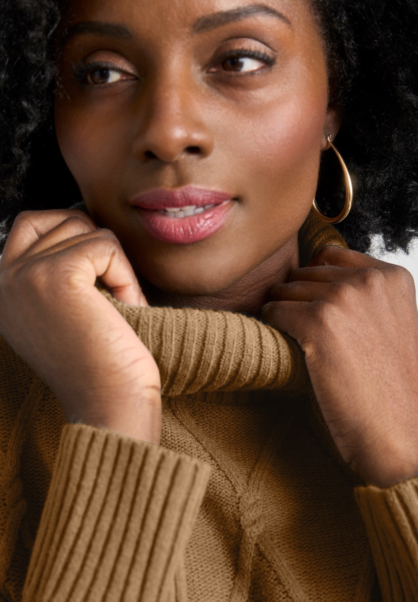 Cable Turtleneck Sweater image number 3